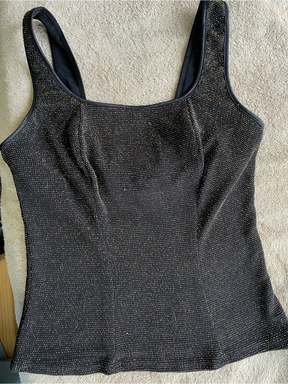 Vintage Y2K Connected Apparel Metallic Shimmer Corset Tank Top - Size S